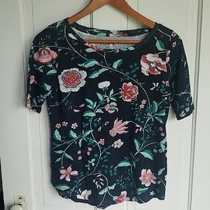 XS LOFT floral t shirt